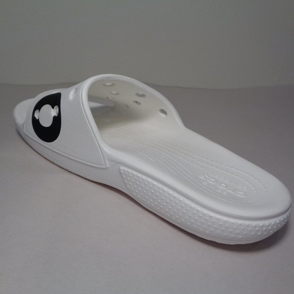 Crocs Size 6 CLASSIC LOGO White Black Slides Sandals New Men\'s Shoes main image 6